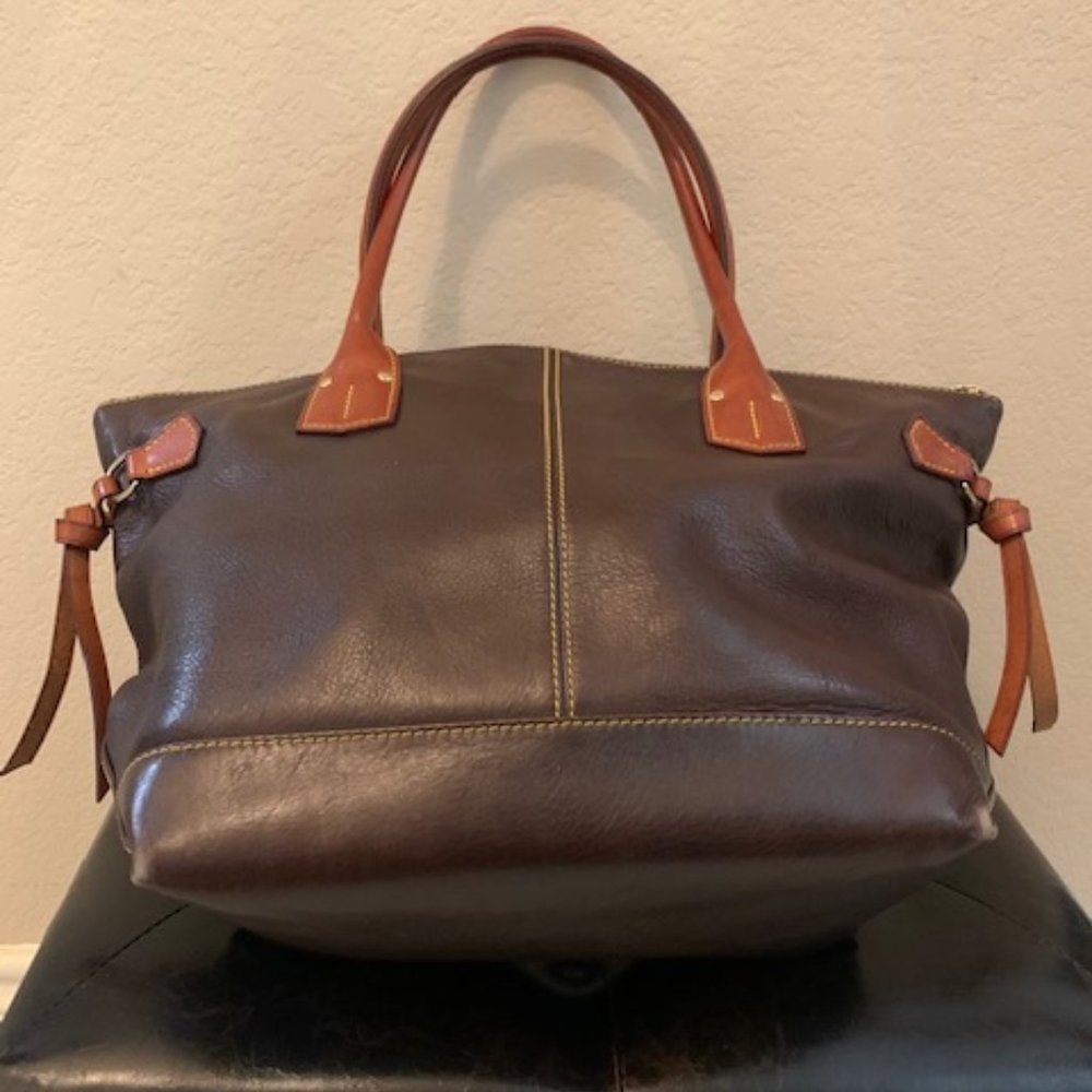 Dooney & Bourke Brown Satchel - Picture 2 of 7
